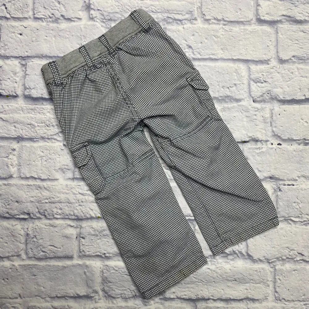 babyGap Plaid Pants/Capri's in Blue/White